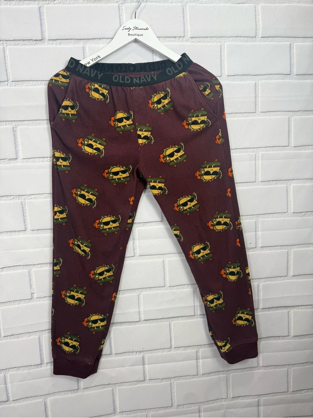 Old Navy Boys Taco Print Pajama Jogger Pants Size XL (14-16) Soft Sleepwear